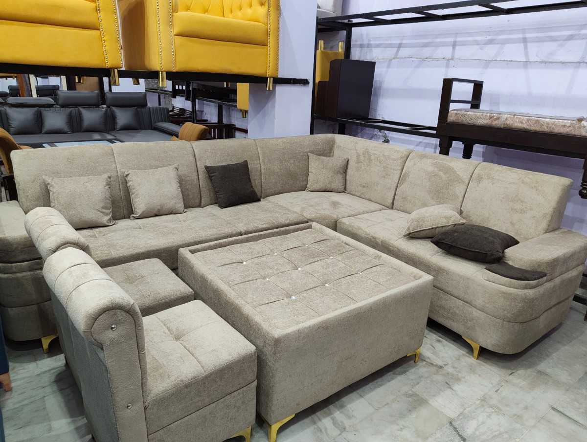 Modern Fabric Sectional - Jain Furniture Ajmer